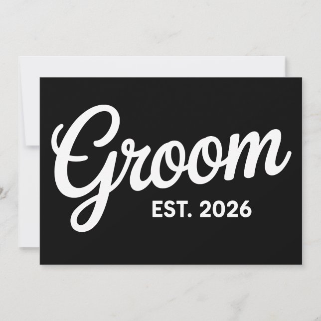 Invitación Novio Est 2026 Preparación de Boda Combinada (Anverso)