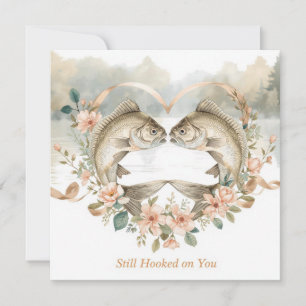 Invitación Novios amantes de la pesca Boda Acuarela