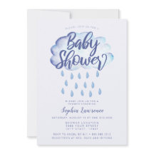 Nube azul y Baby Shower lluvias