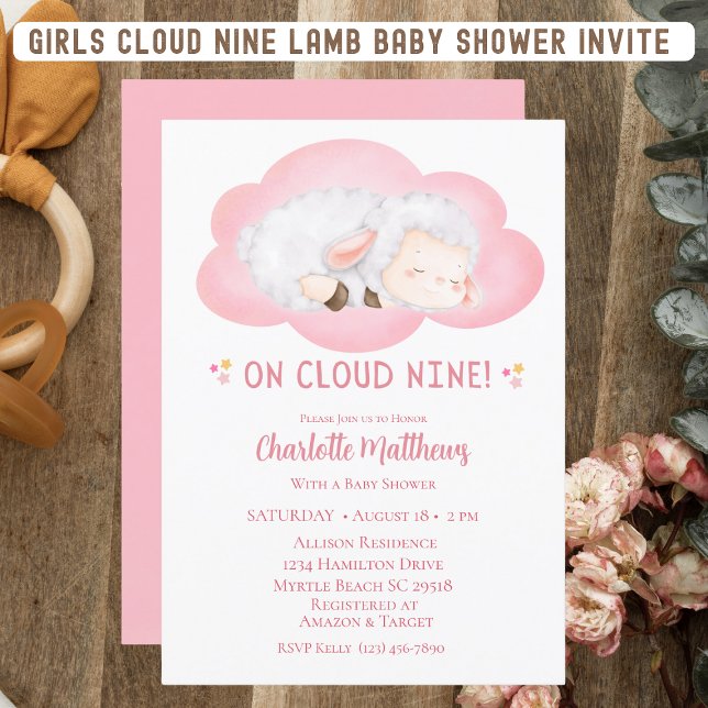 Invitación Nube de cordero para bebé 9 Baby Shower (Subido por el creador)