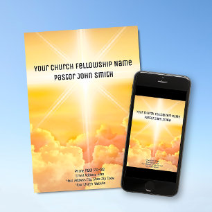 Invitación Nube de Luz Celestial Imprimible Papelería de Igle
