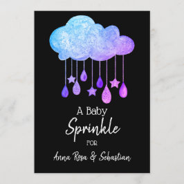 Invitación *~* Nube Lluvia Cae Las Estrellas Espolvorea Ducha