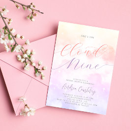 Invitación Nube moderna de nueve sueño pastel nubes y estrell