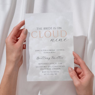 Invitación Nube Nueve Nubes Blancas Despedida de Soltera