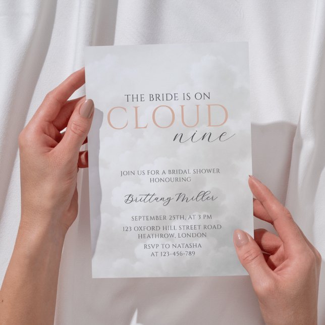 Invitación Nube Nueve Nubes Blancas Despedida de Soltera (Subido por el creador)