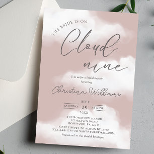 Invitación Nube rosa 9 Ducha de novia
