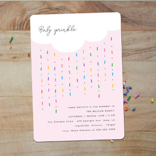 Invitación Nube Rosa de Sprinkle para Baby & Sprinkles