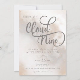 Invitación Nubes acuarelas | Moderna Ducha de Novias