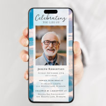 Nubes azules foto Funeral Digital Evite