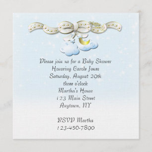 Invitación Nubes Baby Shower invitadas