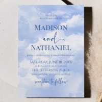 Nubes de espuma blanca azul ensueño elegante matri