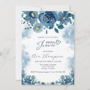 Invitación Nublada Fumada Floral de la Marina Fiesta de Despe