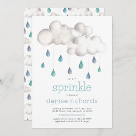 Invitación Nublado con la posibilidad de Sprinkles Baby Showe