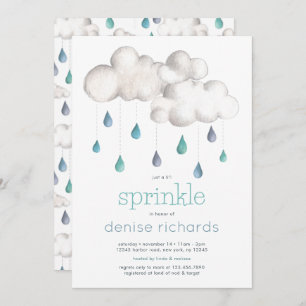 Invitación Nublado con la posibilidad de Sprinkles Baby Showe