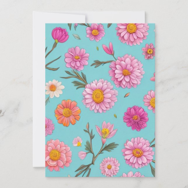 Invitación Núcleo de la cabaña Flores blancas florales (Anverso)
