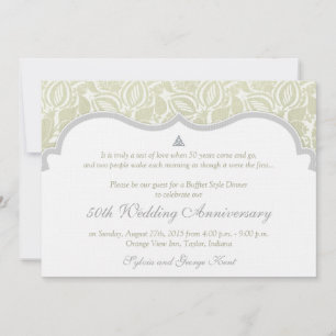 Invitación Nudo de amor celta Damask 50º Aniversario de bodas