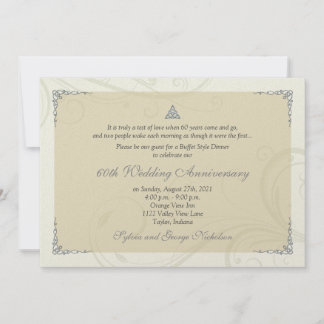 Invitación Nudo de Amor Celta Diamante Aniversario de Boda
