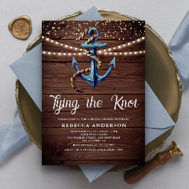 Invitación Nudo Naval Azul Marino Despedida de Soltera