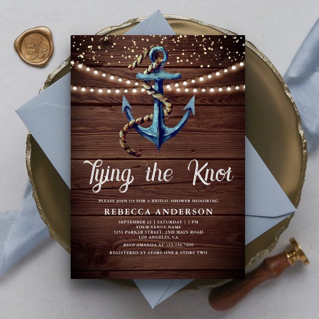 Invitación Nudo Naval Azul Marino Despedida de Soltera (Subido por el creador)