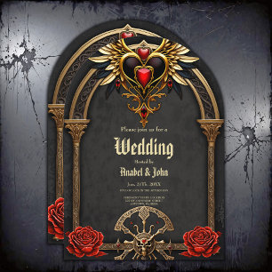 Invitación Nudos celtas y un corazón de elegancia gótica