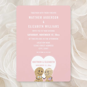 Invitación Nueces Lindas el Uno del Otro Rosa Compromiso de B