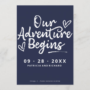 Invitación Nuesta Aventura Comienza Guarda La Fecha Sin Foto
