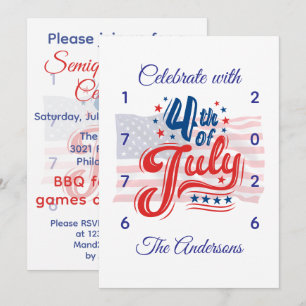 Invitación Nuesta Celebración Semiquincentenario Bandera Amer