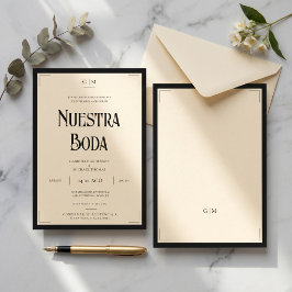 Invitación Nuestra Boda Art Deco Boda Elegante