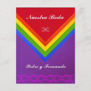 Invitación - Nuestra Boda - Bandera del arcoiris