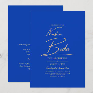 Invitación NUESTRA BODA Blue Monocrome Boda NVITE