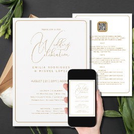 Invitación Nuestra Boda | Boda DE ORO BLANCO, incluidos los d
