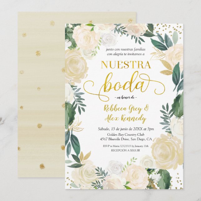 Invitación Nuestra Boda Boda mexicana Invitati (Anverso / Reverso)