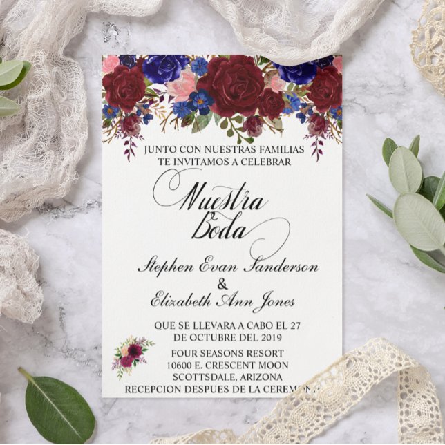 Invitación Nuestra Boda, Boda Rosa de la Marina de Borgoña (Subido por el creador)