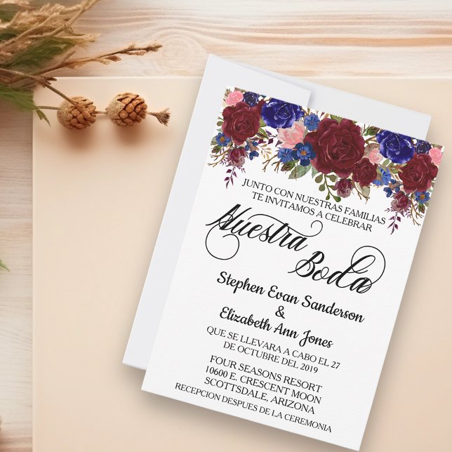 Invitación Nuestra Boda, Boda Rosa de la Marina de Borgoña (Subido por el creador)