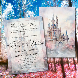 Invitación Nuestra Boda de Cuento de Hadas Castillo Matrimoni