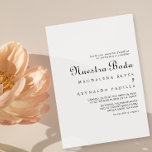 Invitación Nuestra Boda, el clásico de la caligrafía Minimali<br><div class="desc">Esta caligrafía clásica nuestra boda minimalista es perfecta para un boda rústico. El diseño presenta un elegante tipo de letra caligráfica para embellecer tu evento.</div>