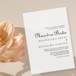 Invitación Nuestra Boda, el clásico de la caligrafía Minimali