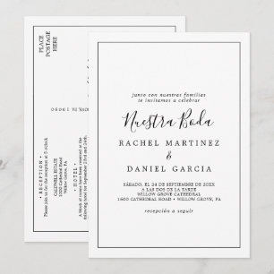 Invitación Nuestra Boda española minimalista