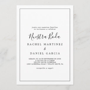 Invitación Nuestra Boda española minimalista