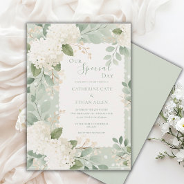 Invitación Nuestra Boda Especial Hortensias Blancas Boda Vint
