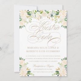 Invitación Nuestra Boda Flores