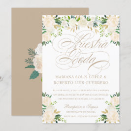 Invitación Nuestra Boda Flores