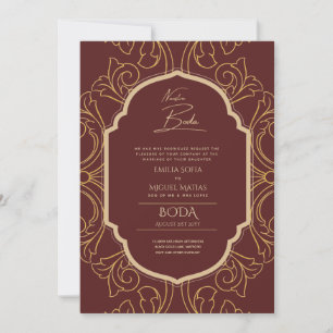 Invitación Nuestra Boda GOLD Frame España Wedding INVITE