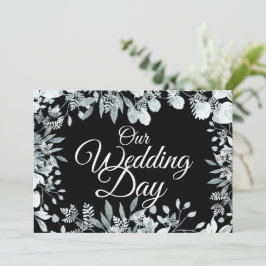 Invitación Nuestra Boda Jardín Floral Tipografía Blanca