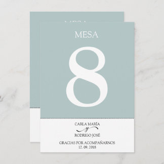 Invitación NUESTRA BODA Número de tabla en español editable