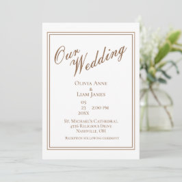 Invitación Nuestra Boda White Modern Elegant Wedding