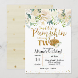 Invitación Nuestra Calabaza Blanca Se Está Tornando Dos Invit