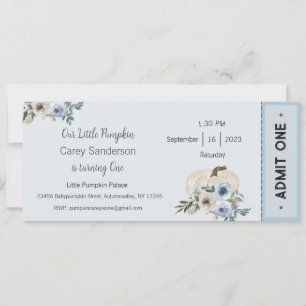 Invitación Nuestra calabaza pequeña es una invitación, primer