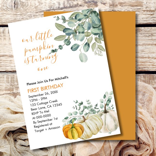 Invitación Nuestra Calabaza Pequeña está convirtiendo una veg (Subido por el creador)