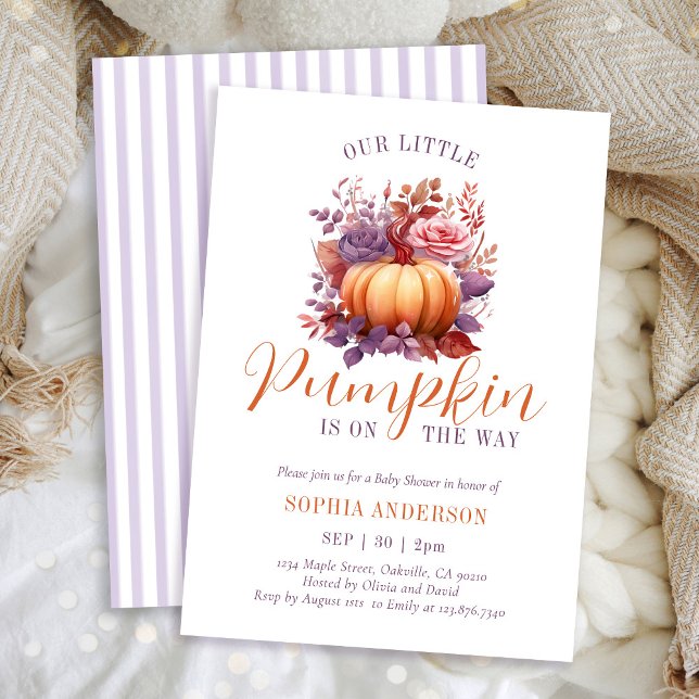 Invitación Nuestra Calabaza Pequeña Está En Camino De Baby Sh (Subido por el creador)